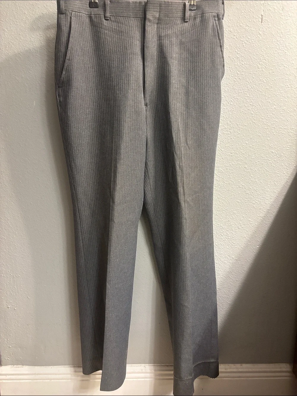 Emile Duval Gray Pinstripe Suit Jacket and Trousers - Classic Tailored Look